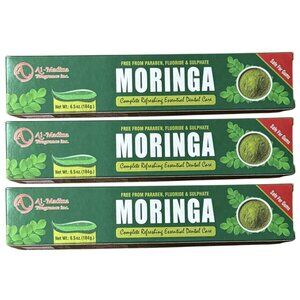 Moringa 5 In 1 Toothpaste With Myrrh Oil, Sage Oil, White Oak Bark, Clove, and M